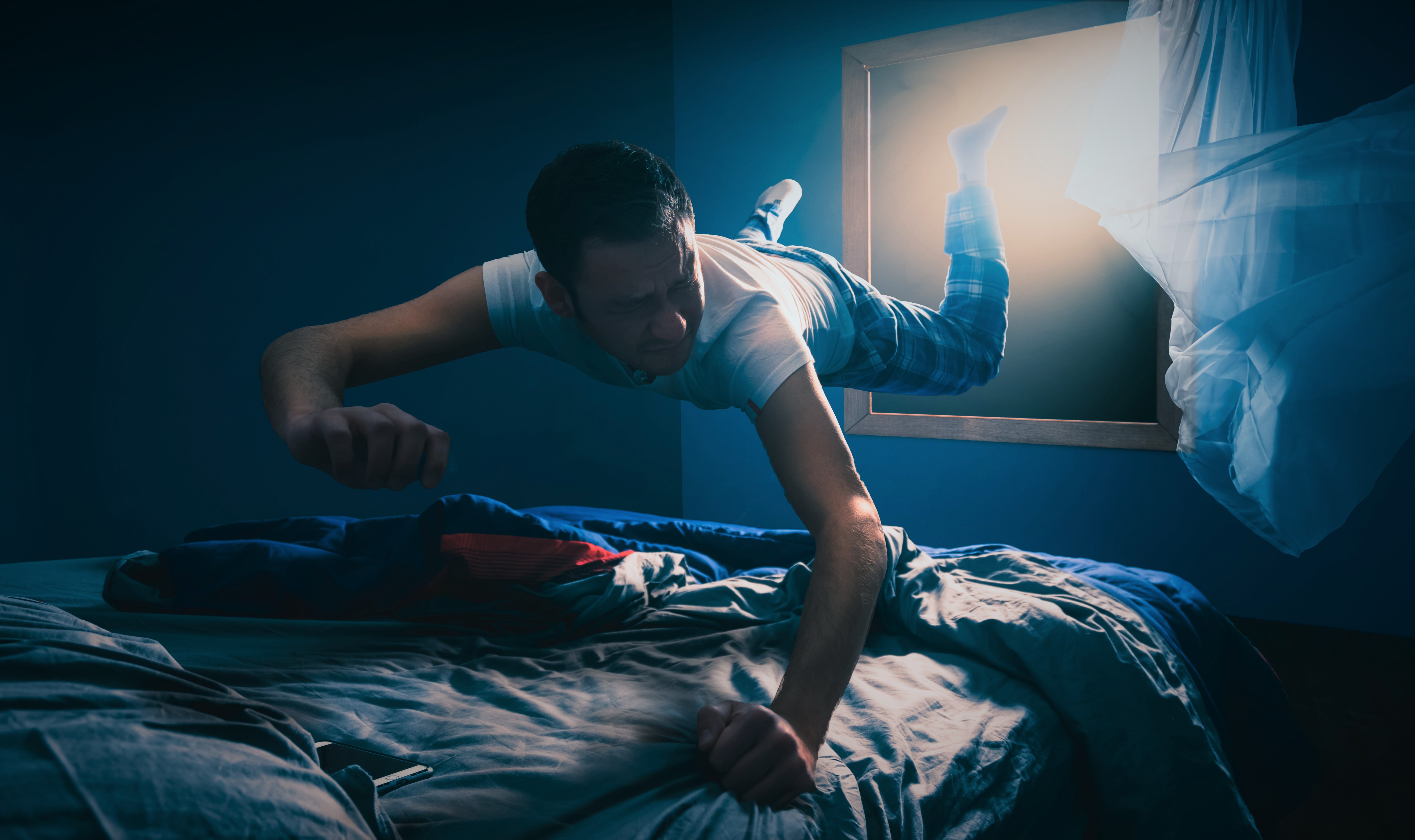 Young man getting abducted